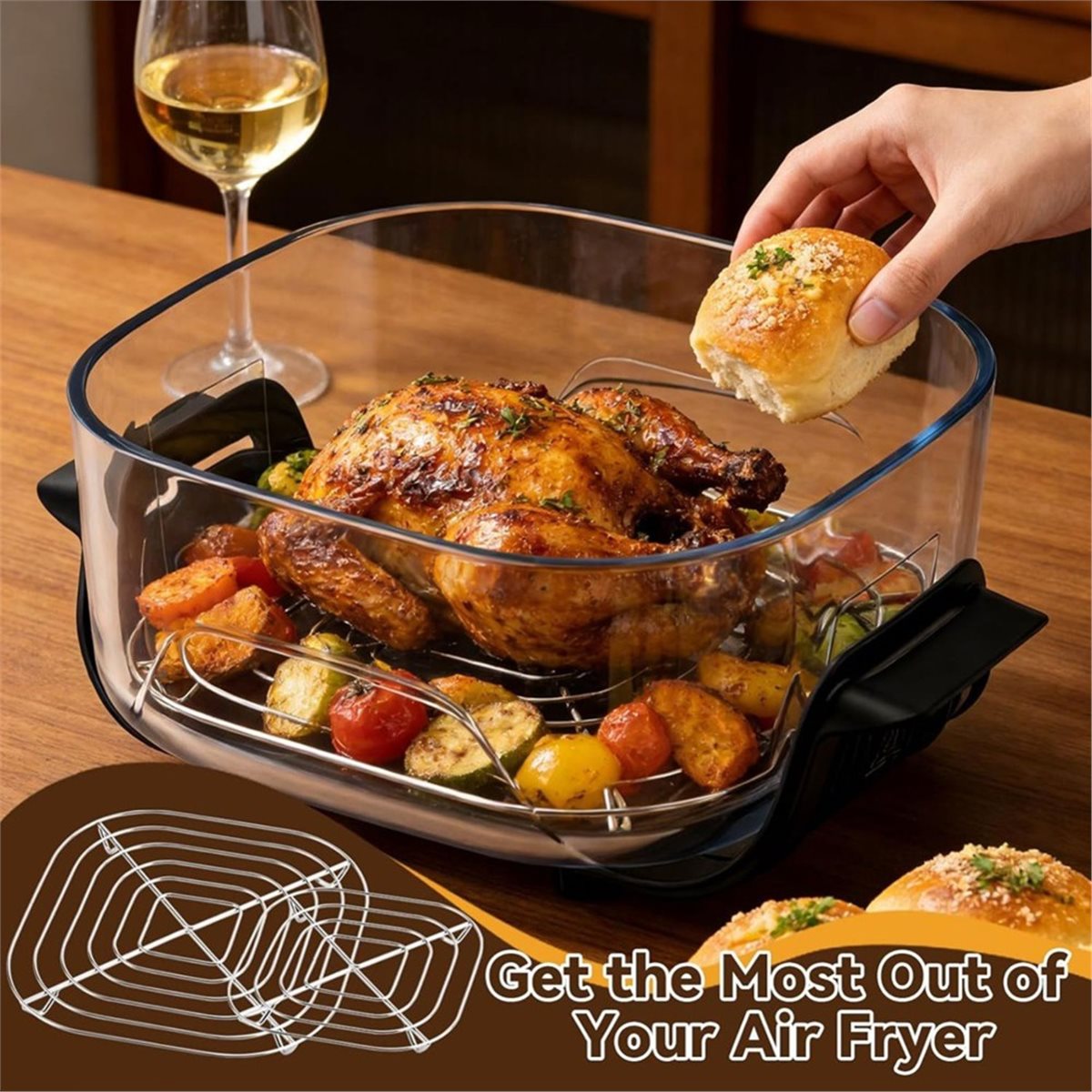 обновление. 3 шт. подставки из – обзор и цена Air Fryer