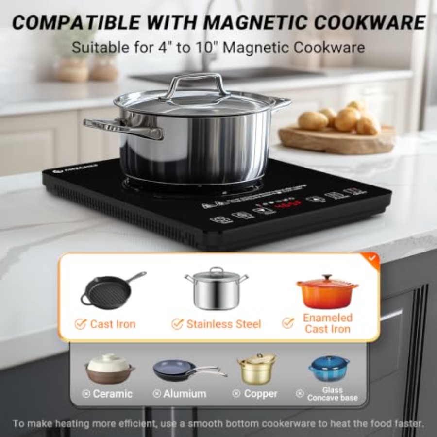 Портативная индукционная плита – обзор и цена Induction Cooktop Portable